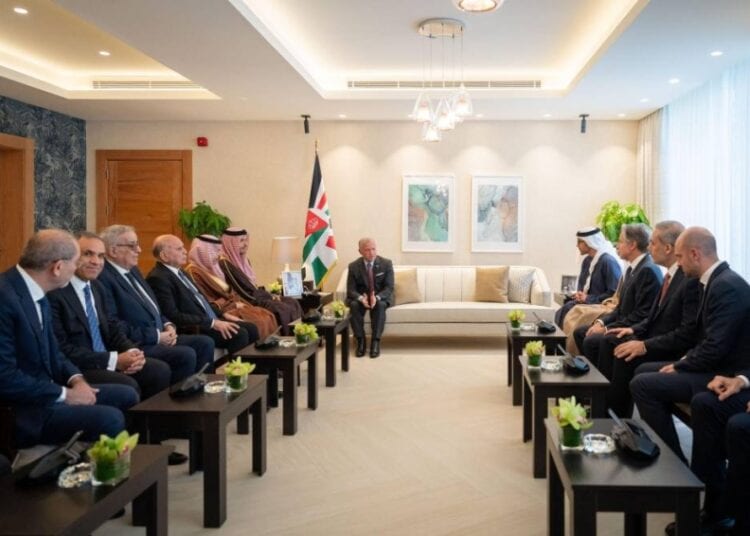 ملك الأردن يستقبل سمو وزير الخارجية وأعضاء لجنة الاتصال الوزارية العربية بشأن سوريا