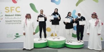 تتويج أبطال بطولة المملكة للمبارزة للسيدات في الرياض