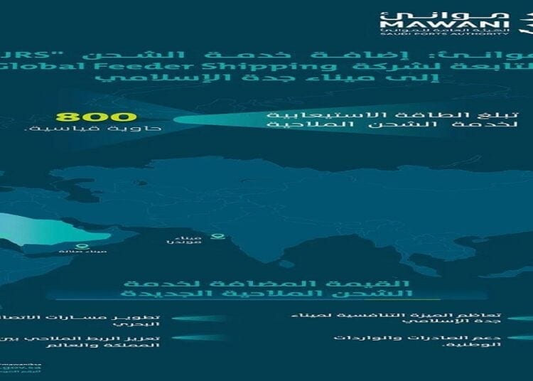 "موانئ تضيف خدمة الشحن 'JRS' من Global Feeder Shipping إلى ميناء جدة الإسلامي"