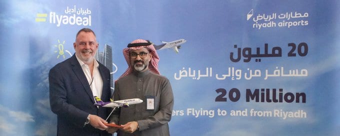 طيران أديل تحتفي بنقل 20 مليون مسافر من وإلى الرياض