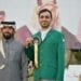 فرسان سوريا بحلتهم الجديدة.. يرتدون علم سوريا الجديد لأول مرة في السعودية