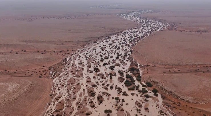 شاهد.. لوحات جمالية ومناظر ساحرة يرسمها “وادي الشوكي” شمال الرياض