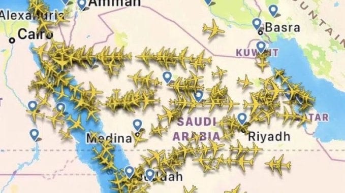 في وقت الأزمات.. سماء السعودية هي الممر الآمن لطائرات العالم