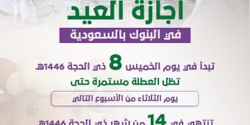 إجازة العيد في البنوك بالسعودية
