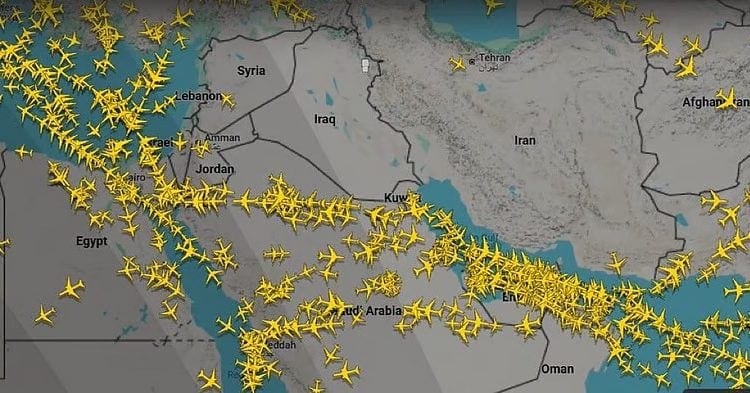 السعودية آمنة.. ازدحام غير مسبوق في سماء المملكة بعد اغلاق المجال الجوي بعدد من الدول المجاورة