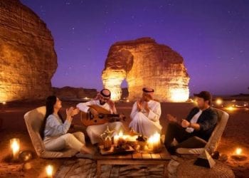 منظر طبيعي في صحراء السعودية يعكس نقاء الهواء والبيئة