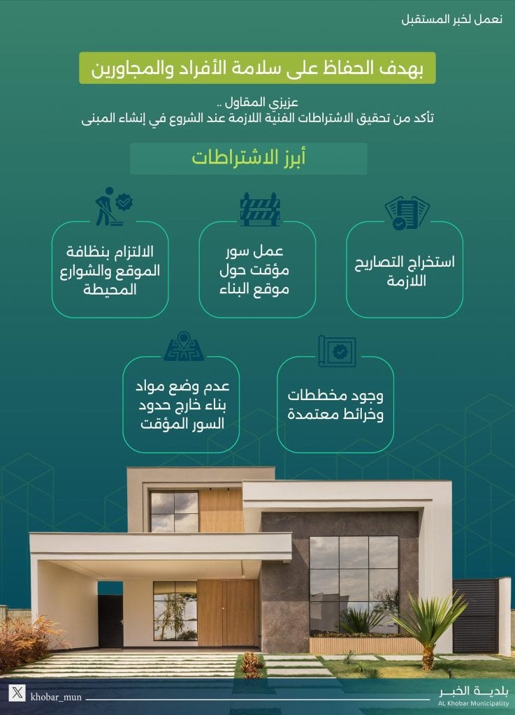 بلدية الخبر تحدد اشتراطات البناء لحماية الأرواح والممتلكات