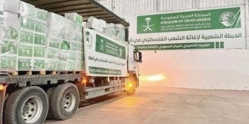 وصول قافلة مساعدات سعودية إلى قطاع غزة ضمن الحملة الشعبية لإغاثة الشعب الفلسطيني