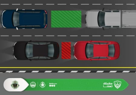 المرور السعودي يحذر من تجاهل مسافة الأمان بين المركبات لتجنب الحوادث