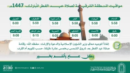 عيد الفطر 2026 السعودية