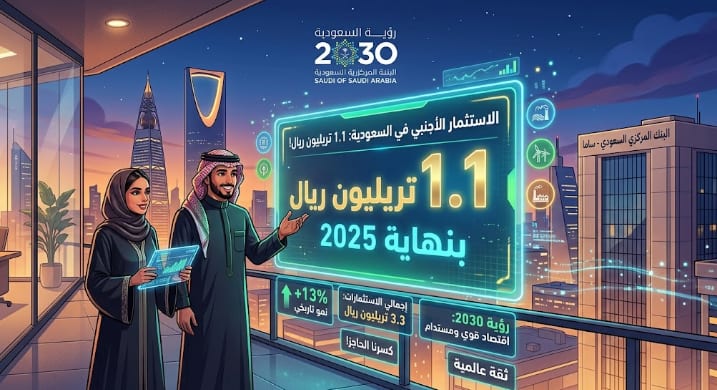 وش قصة وصول الاستثمار الأجنبي في السعودية لـ 1.1 تريليون؟