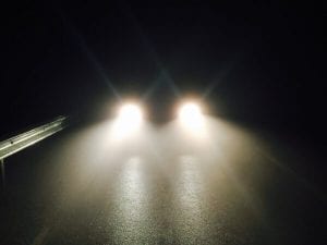 اخطأء القيادة في الضباب
