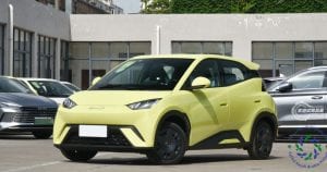بي واي دي سيجال 2025 صفراء اللون تتجول في المدينة برشاقة
