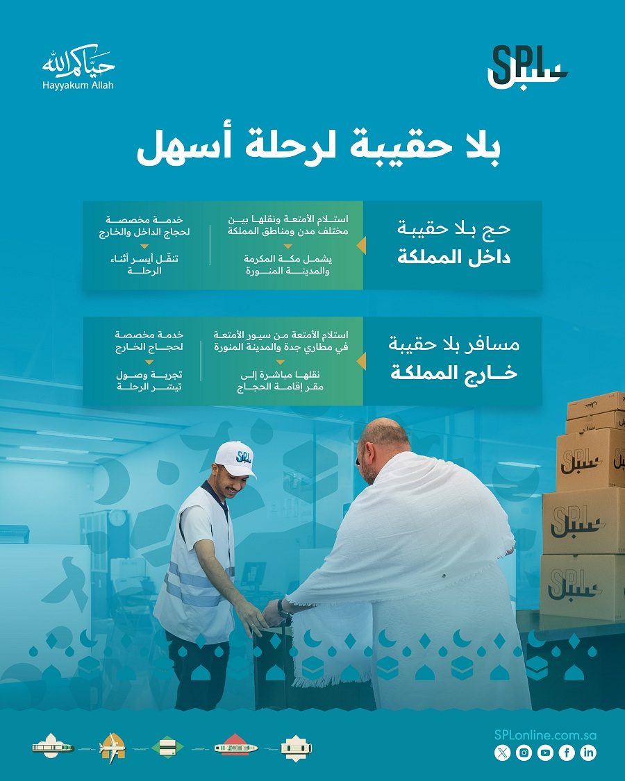 سبل تعزز تجربة ضيوف الرحمن بخدمة حج بلا حقيبة