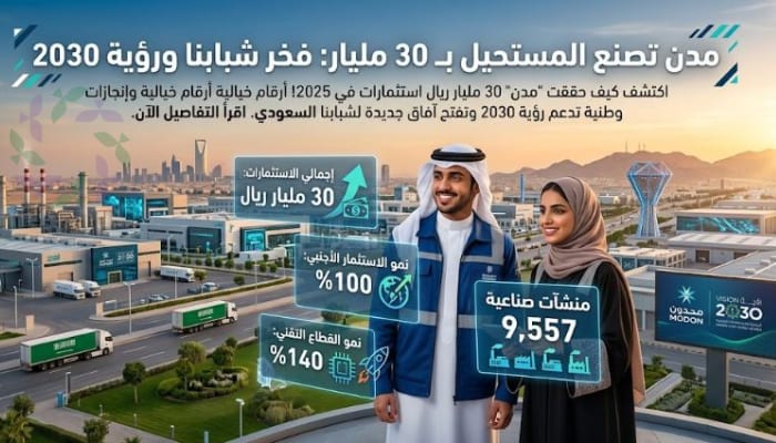هيئة “مدن” تقود طفرة صناعية بـ 30 مليار ريال واستثمارات كبرى
