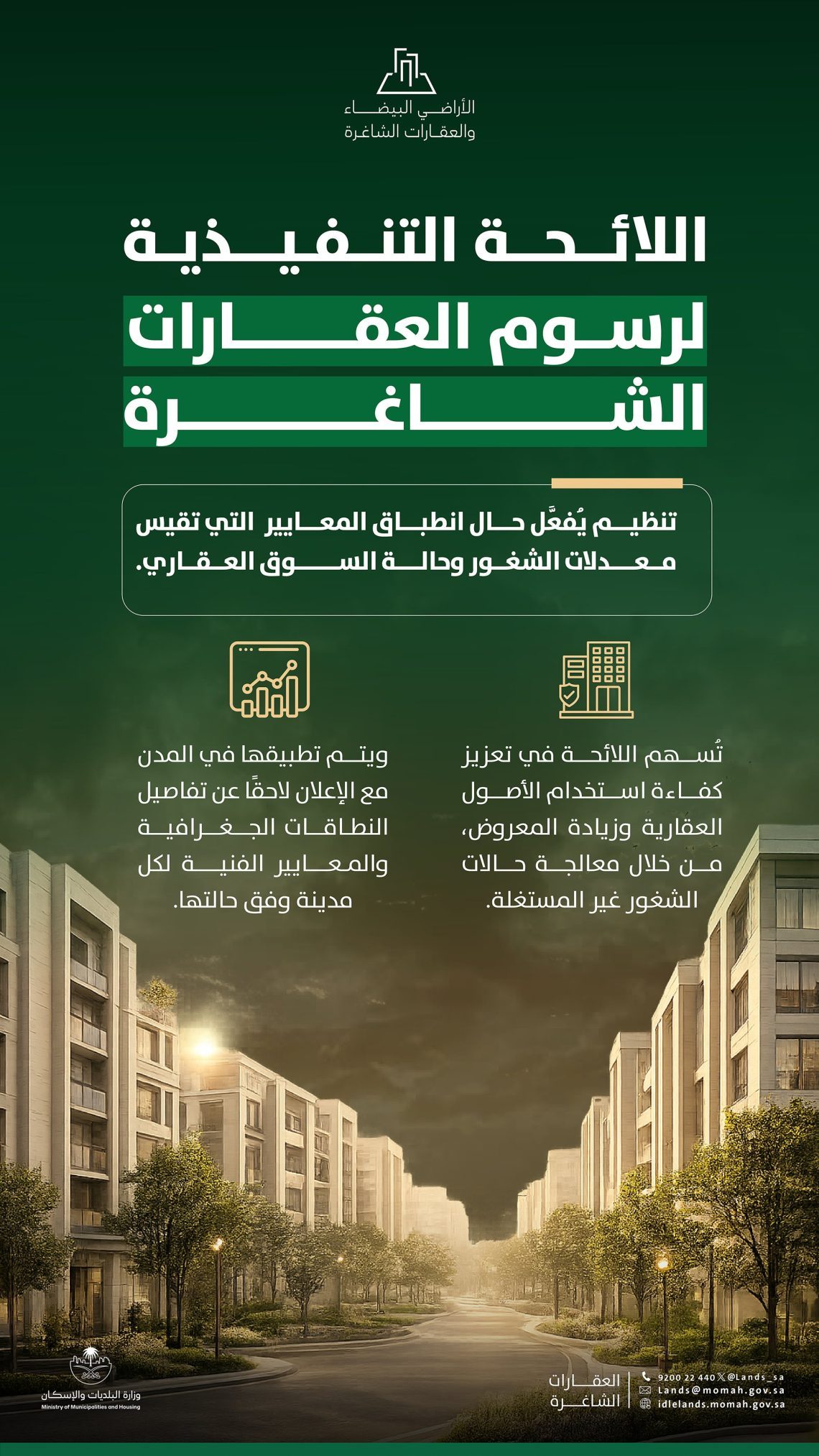 كيف يتم تطبيق اللائحة التنفيذية لرسوم العقارات الشاغرة