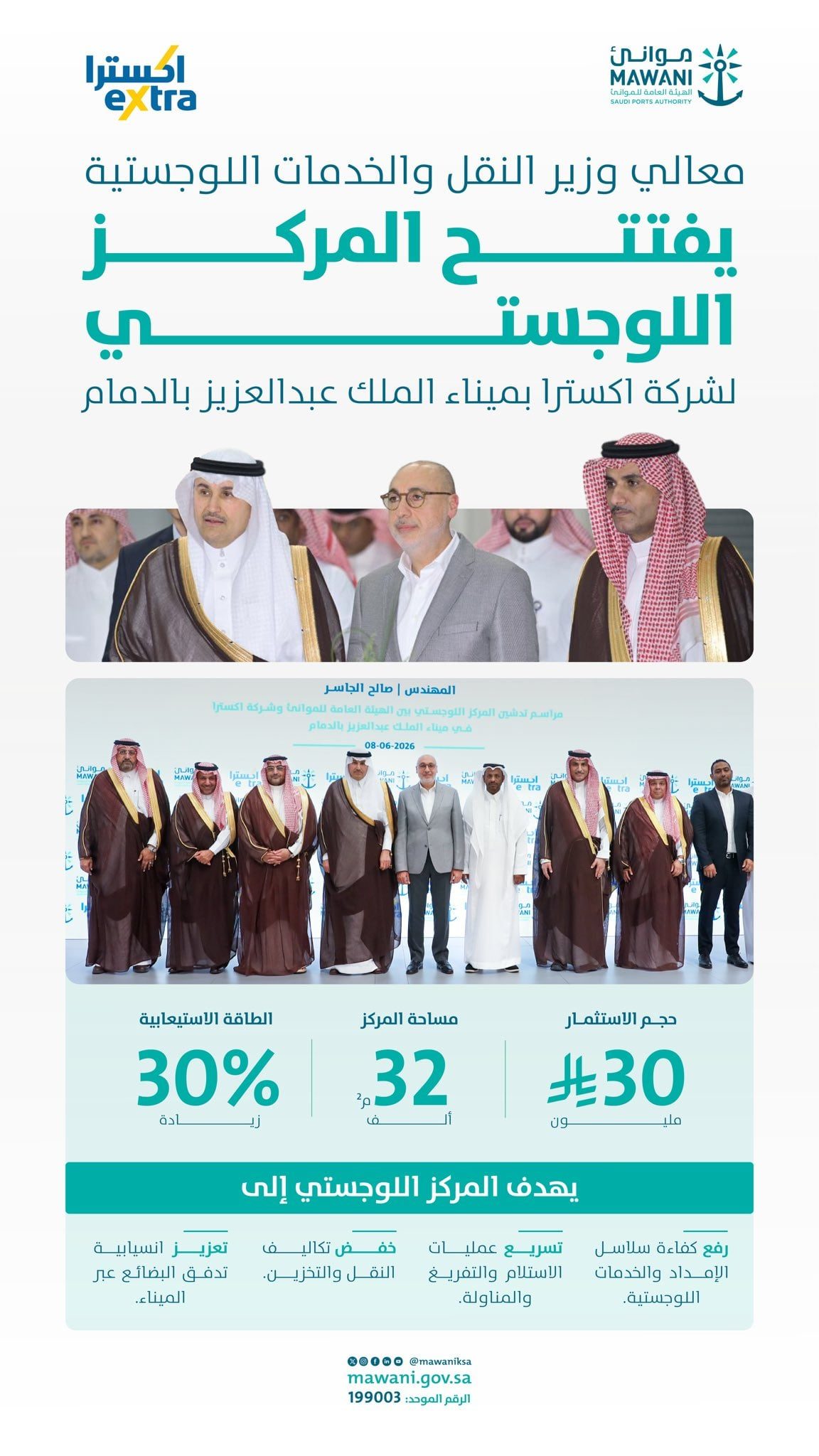 المركز اللوجستي بميناء الملك عبد العزيز يدعم مستهدفات رؤية 2030