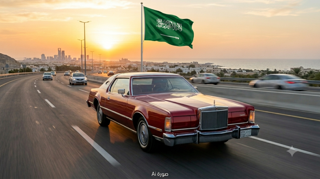 لينكولن كونتيننتال مارك 4 موديل 1975 أيقونة الفخامة الكلاسيكية في شوارع السعودية
