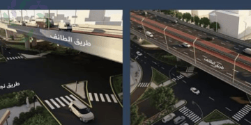 أعمال تطوير طريق الطائف
