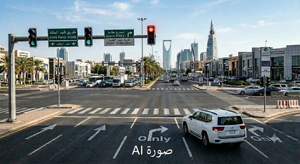 المرور يحدد 3 ضوابط للالتفاف يميناً عند الإشارة الحمراء لتجنب غرامة 6000 ريال