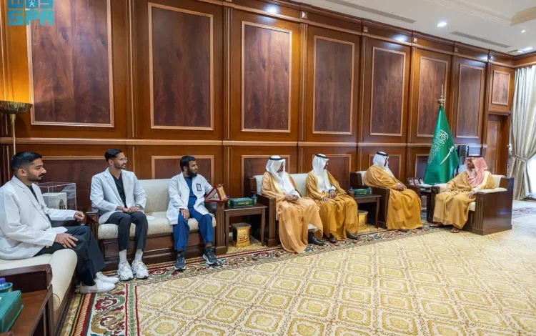 الأمير فيصل بن فهد بن مقرن يستقبل رئيس جامعة حائل المكلف