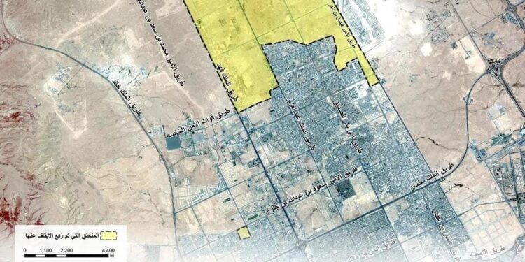 الهيئة الملكية لمدينة الرياض تعلن رفع الإيقاف عن 50 مليون متر مربع من أراضي شمال الرياض ومشروع تطوير المربع الجديد.