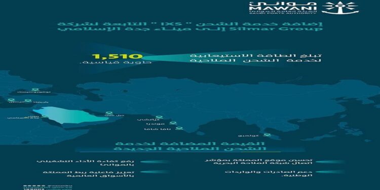 "موانئ": إضافة خدمة الشحن "ixs" التابعة لشركة silmar group إلى ميناء جدة الإسلامي