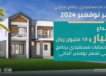 "الصندوق العقاري": إيداع أكثر من مليار ريال في حسابات مستفيدي "سكني" لشهر نوفمبر