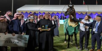 "مربط عذبة يحصد الذهب في العرض السابع لجمال الخيل العربية"