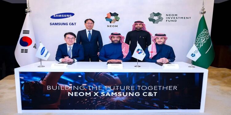 "نيوم" السعودية و"سامسونغ سي آند تي" تشكلان أكبر تحالف عالمي لتطوير تقنيات البناء