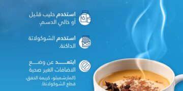 3 إرشادات للاستمتاع بكوب شوكولاتة ساخنة بطريقة صحية