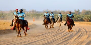 "الزايدي" يتوج بطلاً لسباق التحدي للقدرة والتحمل لمسافة 120 كم