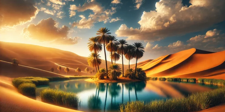 “بحيرة برودان.. واحة ساحرة بين نخيل الصحراء جنوب شقراء”