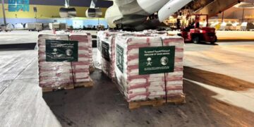 مغادرة الطائرة الإغاثية السعودية السادسة عشرة التي يسيّرها مركز الملك سلمان للإغاثة لمساعدة الشعب السوري الشقيق