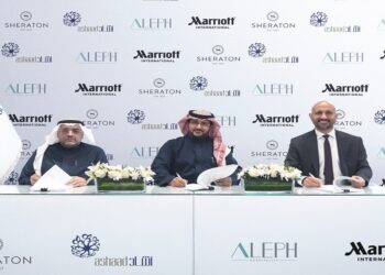 ماريوت الدولية وأليف هوسبيتاليتي وشركة أشاد يوقعون اتفاقية لافتتاح فندق شيراتون في الخبر