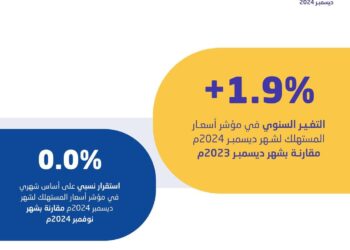 “الإحصاء”: التضخم في المملكة بلغ 1.9 % خلال شهر ديسمبر 2024