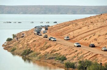 بحيرة العوشزية في القصيم تتحول إلى وجهة سياحية جاذبة