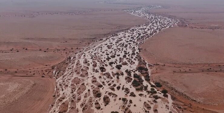 شاهد.. لوحات جمالية ومناظر ساحرة يرسمها “وادي الشوكي” شمال الرياض