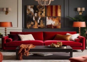 الأحمر في الديكور الداخلي لعام 2025: لمسات جريئة وأناقة لا تُقاوم