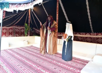 منتزه المغواة بحائل يحتضن فعاليات يوم التأسيس وسط أجواء تراثية