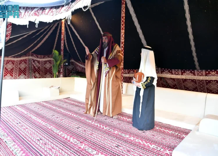 منتزه المغواة بحائل يحتضن فعاليات يوم التأسيس وسط أجواء تراثية