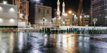 أمطار على مكة المكرمة الآن