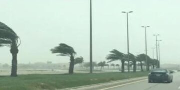 المركز الوطني للأرصاد: رياح شديدة على تبوك