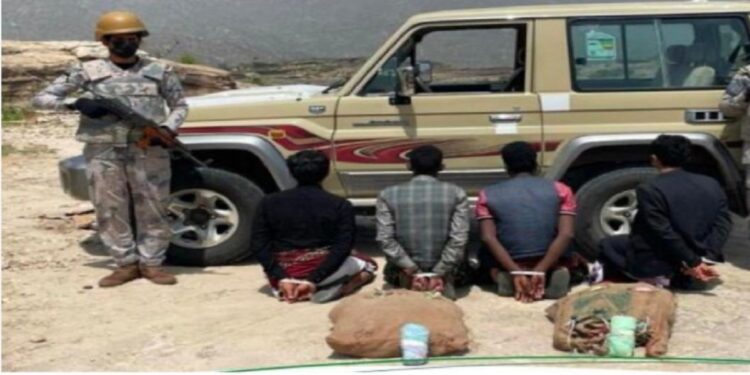 حرس الحدود بعسير يضبط 4 مخالفين بحوزتهم 360 كجم من القات المخدر