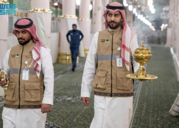 ٤٥٠ جولة تطييب وتبخير بالمسجد النبوي خلال أول 10 أيام من رمضان