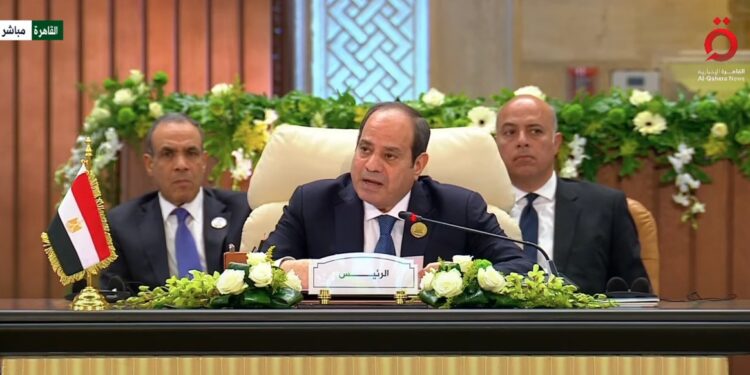 السيسي: نرفض تهجير الفلسطينيين وسندافع عن حقهم في البقاء