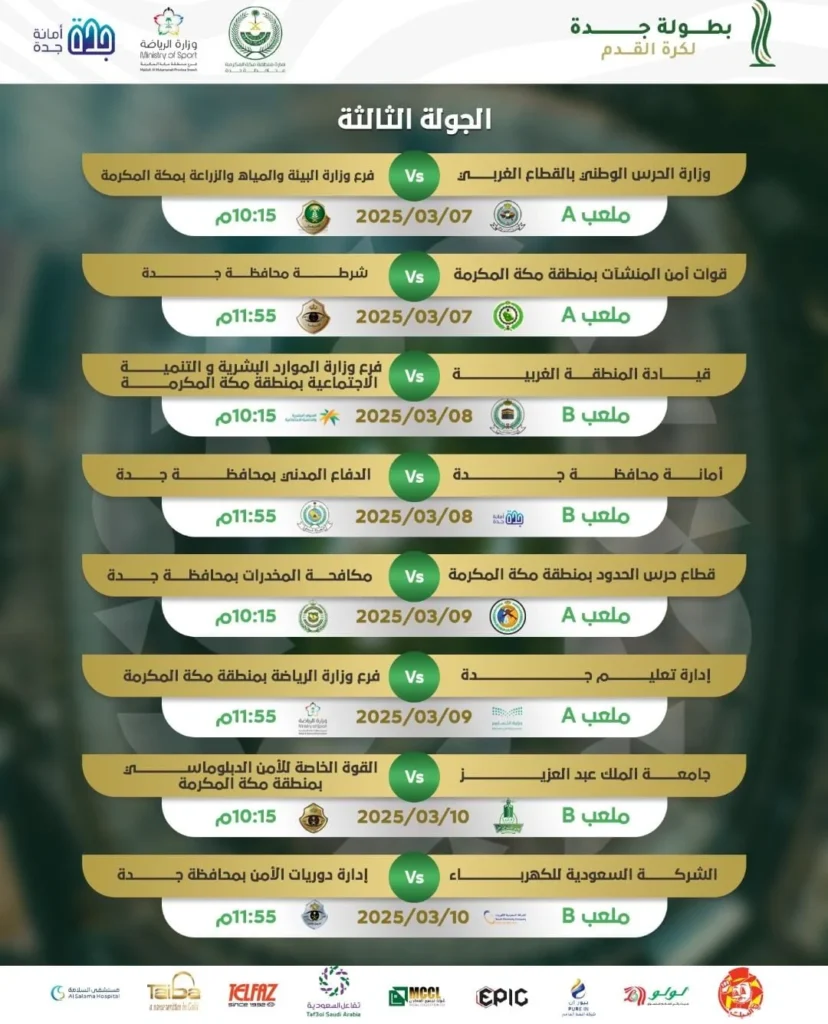 تفاعل السعودية - بطولة جدة لكرة القدم.. مواعيد مباريات اليوم والفرق المشاركة