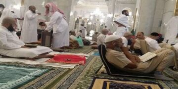 الهيئة العامة للعناية بشؤون الحرمين تستقبل جموع المعتكفين بالمسجد النبوي