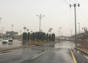 تساقط أمطار على محافظة أملج