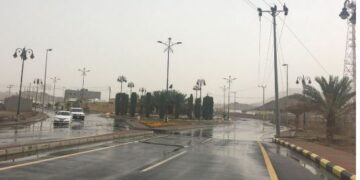 تساقط أمطار على محافظة أملج